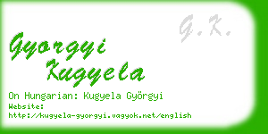 gyorgyi kugyela business card